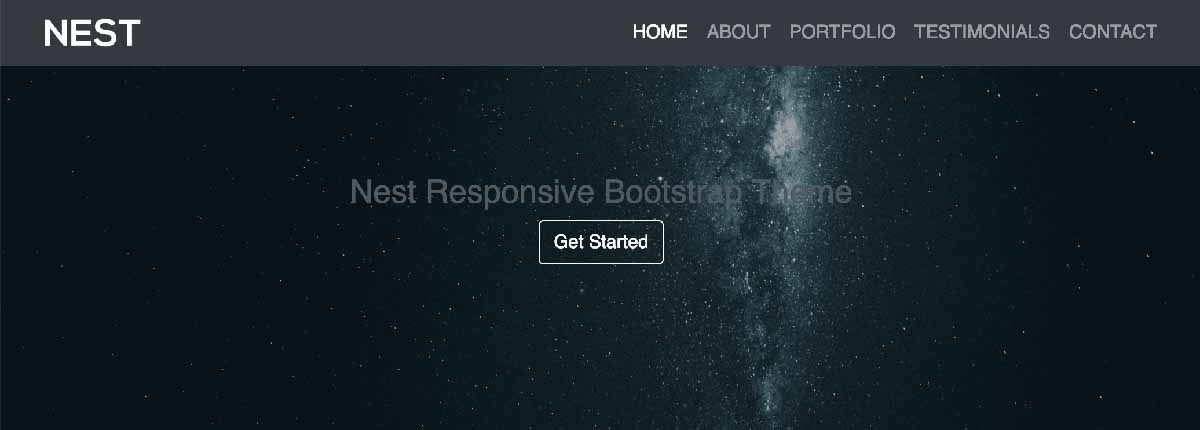 Full Screen Landing Page Bootstrap Heading & Button