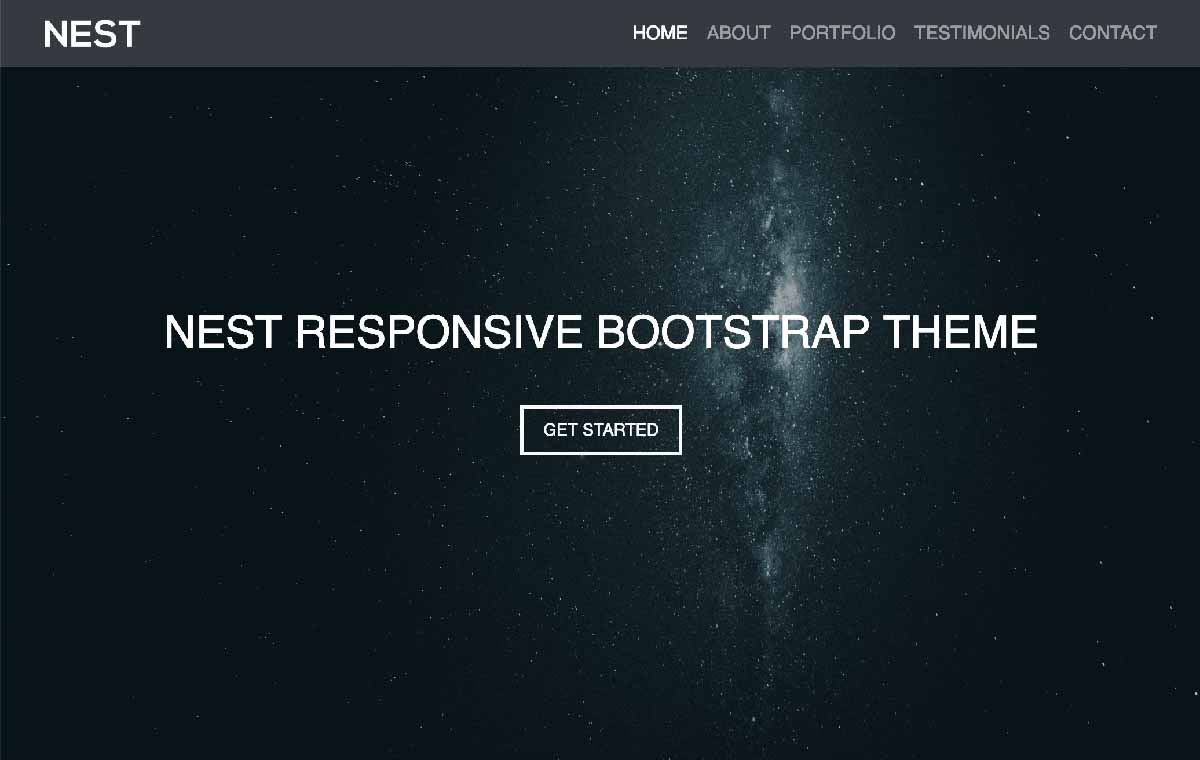 Bootstrap Landing Page Heading and Button